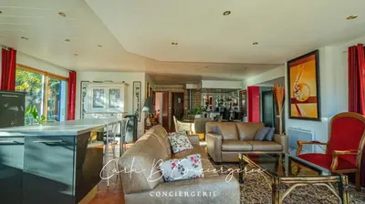 Coin salon dans l'établissement ROBY - maison TREGUNC 6 personnes