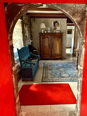 Coin salon dans l'établissement Belle maison bretonne