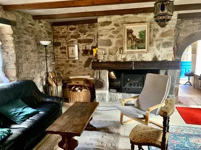 Coin salon dans l'établissement Belle maison bretonne