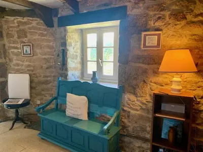 Coin salon dans l'établissement Belle maison bretonne