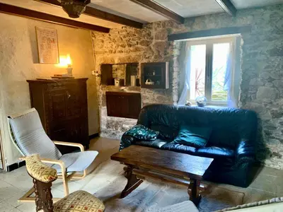 Coin salon dans l'établissement Belle maison bretonne