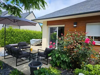 Jardin de l'établissement Maison individuelle de plein pied