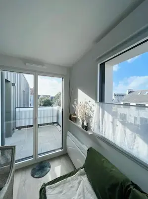 Balcon ou terrasse dans l'établissement Gwiskaou A 170m de la plage