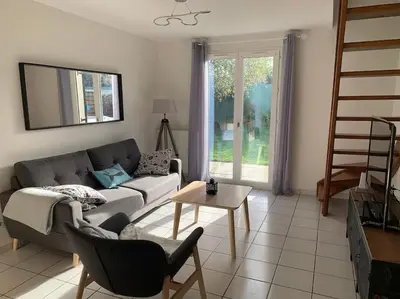 Coin salon dans l'établissement TY ARVOR Maison à 5 minutes de la plage Concarneau
