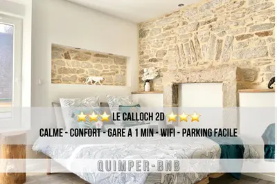 Plan de l'établissement LE CALLOCH 2D - Studio 4 Étoiles - Quartier Gare - Wifi - Netflix