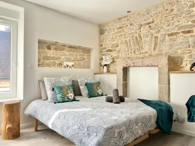 Un ou plusieurs lits dans un hébergement de l'établissement LE CALLOCH 2D - Studio 4 Étoiles - Quartier Gare - Wifi - Netflix