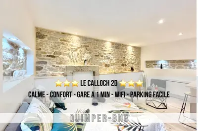 Plan de l'établissement LE CALLOCH 2D - Studio 4 Étoiles - Quartier Gare - Wifi - Netflix