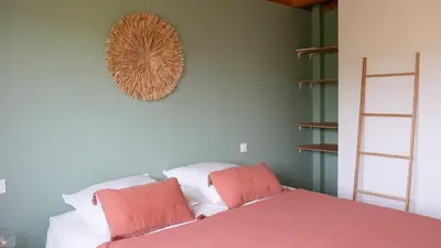 Un ou plusieurs lits dans un hébergement de l'établissement La maison des dunes - Proche plage Sainte Marguerite