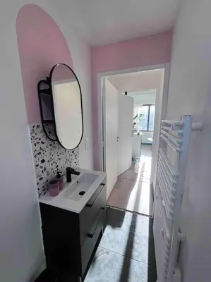 Plan de l'établissement Appartement duplex rénové, plein bourg, vue mer