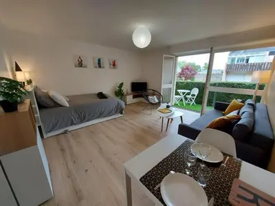 Coin salon dans l'établissement Roscoff  - Studio cosy 3*