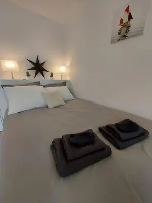 Un ou plusieurs lits dans un hébergement de l'établissement Roscoff  - Studio cosy 3*