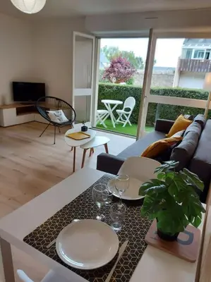 Coin salon dans l'établissement Roscoff  - Studio cosy 3*