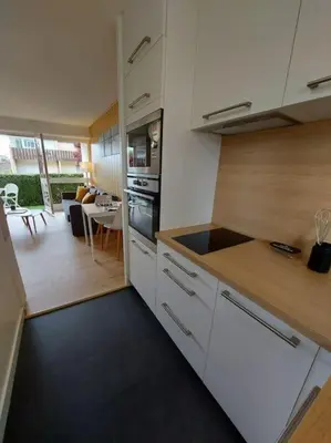 Cuisine ou kitchenette dans l'établissement Roscoff  - Studio cosy 3*