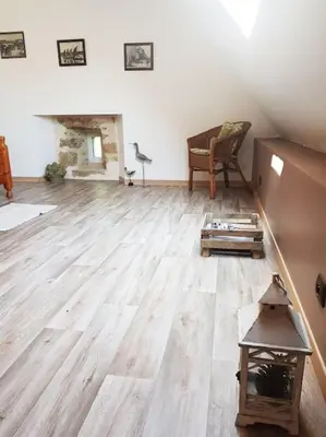 Coin salon dans l'établissement Sous le Grand Chêne, gîte à la ferme, Finistère