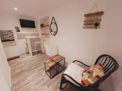 Télévision ou salle de divertissement dans l'établissement Duplex Cosy 2