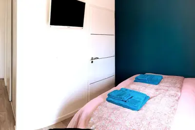 Un ou plusieurs lits dans un hébergement de l'établissement Villa aux portes de la presqu'ïle de Crozon