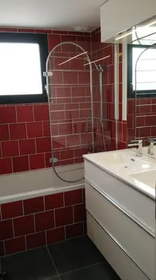 Salle de bains dans l'établissement Villa aux portes de la presqu'ïle de Crozon