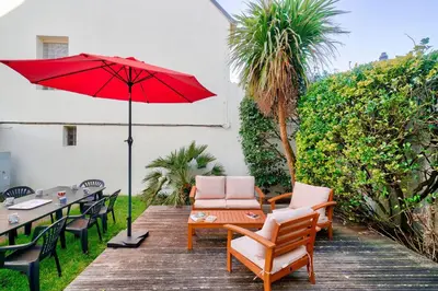 Jardin de l'établissement Vue sur le port - Maison pour 10 avec jardin