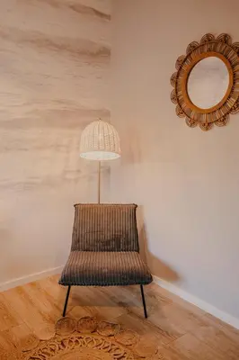 Coin salon dans l'établissement La Villa de Pen ar Menez superbe vue sur la campagne-plages à 5 min-SPA