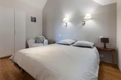 Un ou plusieurs lits dans un hébergement de l'établissement La Villa de Pascal, vue mer