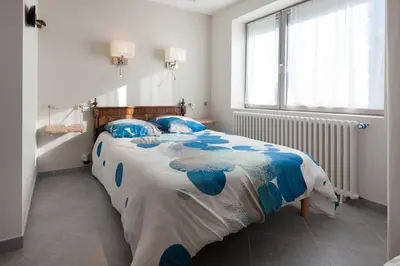 Un ou plusieurs lits dans un hébergement de l'établissement La Villa de Pascal, vue mer