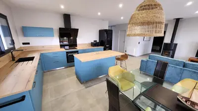 Coin salon dans l'établissement Villa Ty Spa