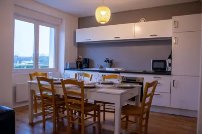 Cuisine ou kitchenette dans l'établissement Ti Gwenn