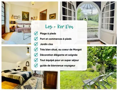 Un ou plusieurs lits dans un hébergement de l'établissement Villa Ker Den