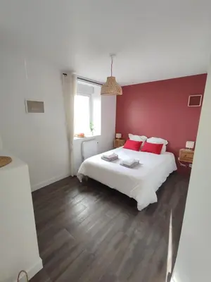 Un ou plusieurs lits dans un hébergement de l'établissement L'ilot des abers Maison de vacances