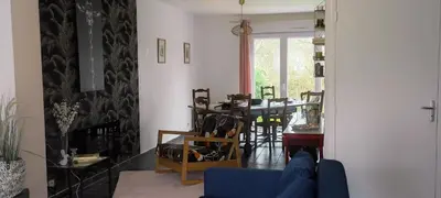 Coin salon dans l'établissement Capstay - Brest - Lambezellec- 7 minutes des plages et du port