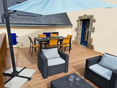 Coin salon dans l'établissement Villa les pieds dans l'eau, vue mer imprenable