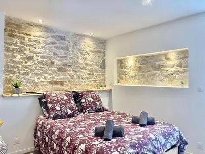 Un ou plusieurs lits dans un hébergement de l'établissement LE CALLOCH 1G - Wifi - Parking Facile - Gare