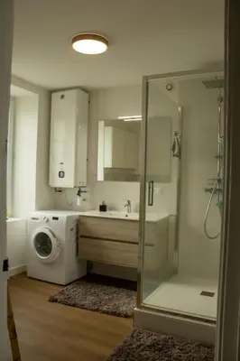 Salle de bains dans l'établissement Ti Ar Bourg