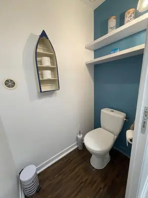 Salle de bains dans l'établissement Le Grand Large - Appartement Centre Concarneau