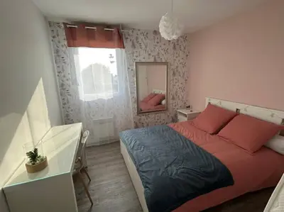 Un ou plusieurs lits dans un hébergement de l'établissement Appartement Etape en presqu'île