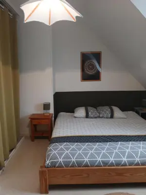 Un ou plusieurs lits dans un hébergement de l'établissement maison à 5 min de la plage