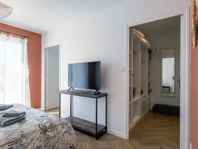 Télévision ou salle de divertissement dans l'établissement Holiday Home Au Gré du Vent by Interhome