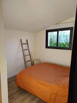 Un ou plusieurs lits dans un hébergement de l'établissement Maison de vacances - 3 chambres - proximité plage