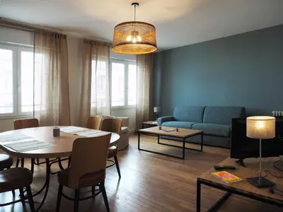 Coin salon dans l'établissement Appartement au cœur de Brest