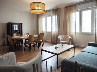Coin salon dans l'établissement Appartement au cœur de Brest