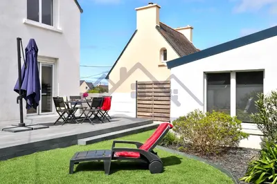 Jardin de l'établissement LocaLise - M2C - Ty Ma Bro -Maison avec extérieur entièrement clos - Wifi inclus - Draps inclus- Animaux bienvenus