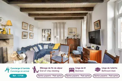 Coin salon dans l'établissement Adresse d'exception sur l'île Queffen - Loctudy