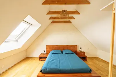 Un ou plusieurs lits dans un hébergement de l'établissement Ty Jane Dour - Maison avec jardin