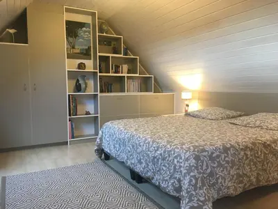 Un ou plusieurs lits dans un hébergement de l'établissement Maison à 200m des plages de Brignogan - Holiday Home-Fereinhaus