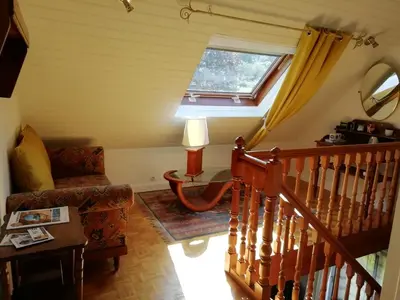 Coin salon dans l'établissement Villa Cap Avalenn