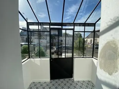 Balcon ou terrasse dans l'établissement Maison 3 chambres proche mer