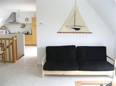 Cuisine ou kitchenette dans l'établissement Maison Trez Rouz, à 100m de la plage , vue mer
