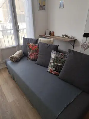 Coin salon dans l'établissement Appartement Lumineux-Coeur de ville & plages