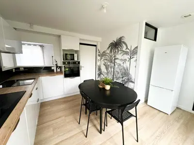 Cuisine ou kitchenette dans l'établissement Ker Heol - Maison au Nord Finistère