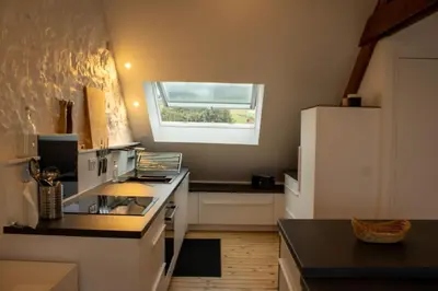 Cuisine ou kitchenette dans l'établissement Ar Bili/Vue mer/Wifi